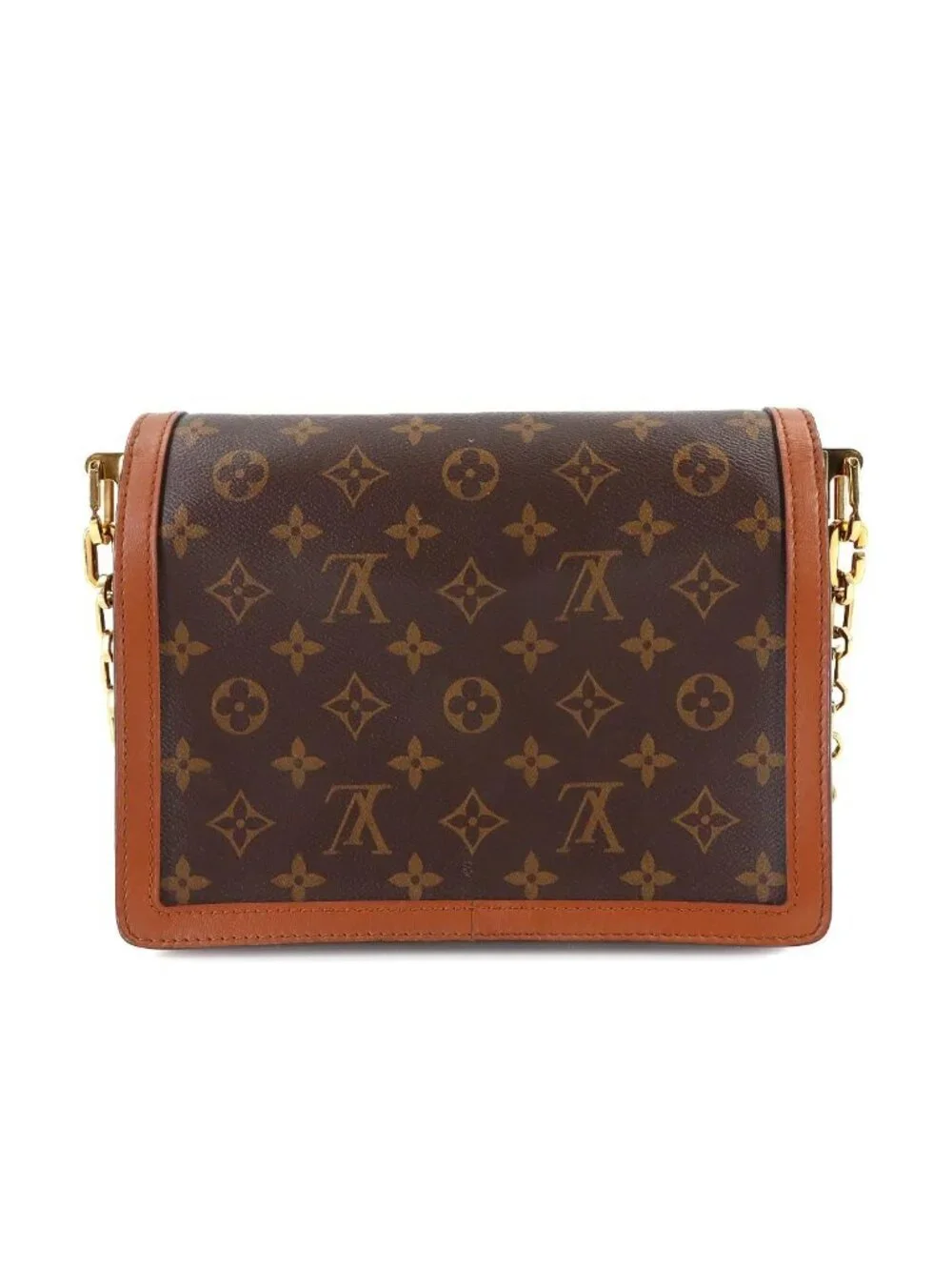 Louis Vuitton Monogram Reverse Dauphine MM Shoulder Bag Brown